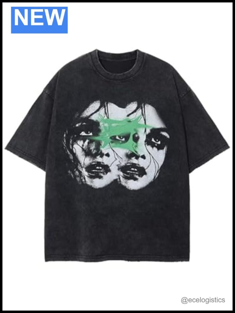 Men's Graphic Tee Oversized Streetwear Cotton T-Shirt Crewneck